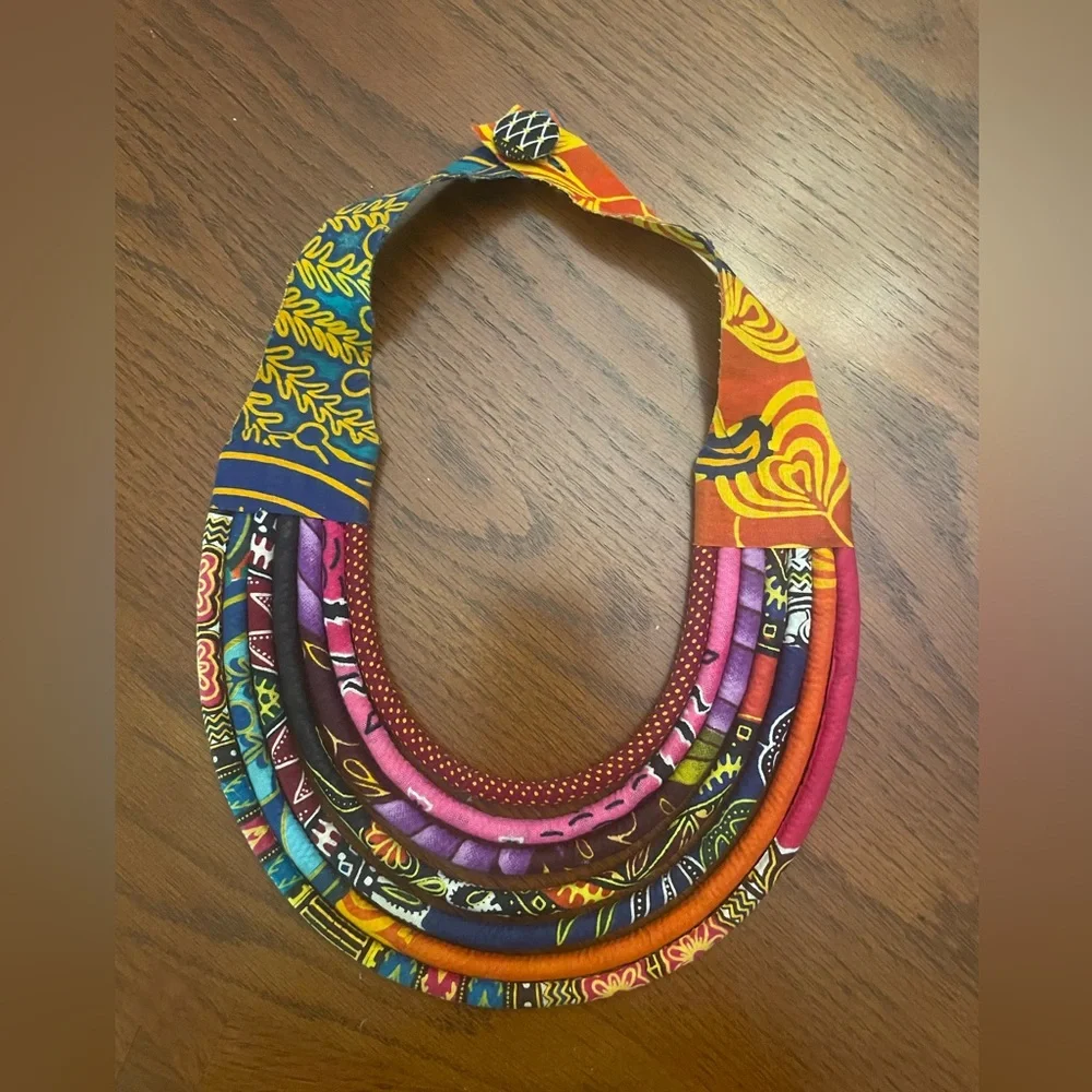 Vibrant One-of-a-Kind Multicolored Layered Necklace - Picture 4 of 6